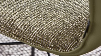 Vierfußstuhl Interliving aus Stoff in Grün Interliving Esszimmer Serie 5115 - Vierfußstuhl mit Stoff und Leder jadefarbenes Leder LD7830 & moosfarbener Bezug Sneak 59, umbraugraues Metall