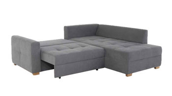 Ecksofa Job aus Stoff in Dunkelgrau Funktions-Ecksofa Heidelberg dunkelgraue Mikrofaser 403.19 – Stellfläche ca. 228 x 199 cm
