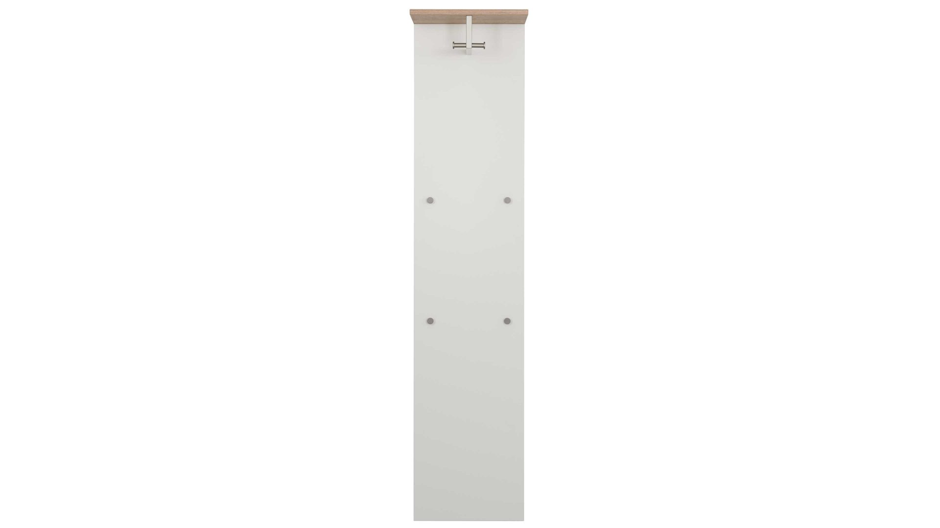 Garderoben-Set Interliving aus Holz in Weiß Interliving Garderobe Serie 6012 - Garderoben-Set 01 weißer Mattlack & Steineiche - dreiteilig