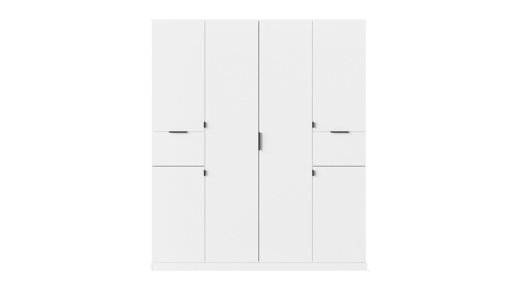 Kleiderschrank Rauch aus Holz in Weiß rauch BLUE Drehtürenschrank Ticao Alpinweiß - Breite ca. 181 cm