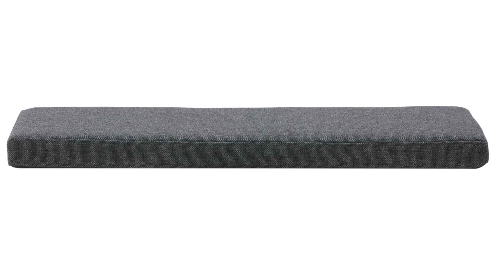 Sitzkissen Interliving aus Stoff in Anthrazit Interliving Garderobe Serie 6012 - Sitzkissen silber-anthrazitfarbener Bezug - Länge ca. 80 cm