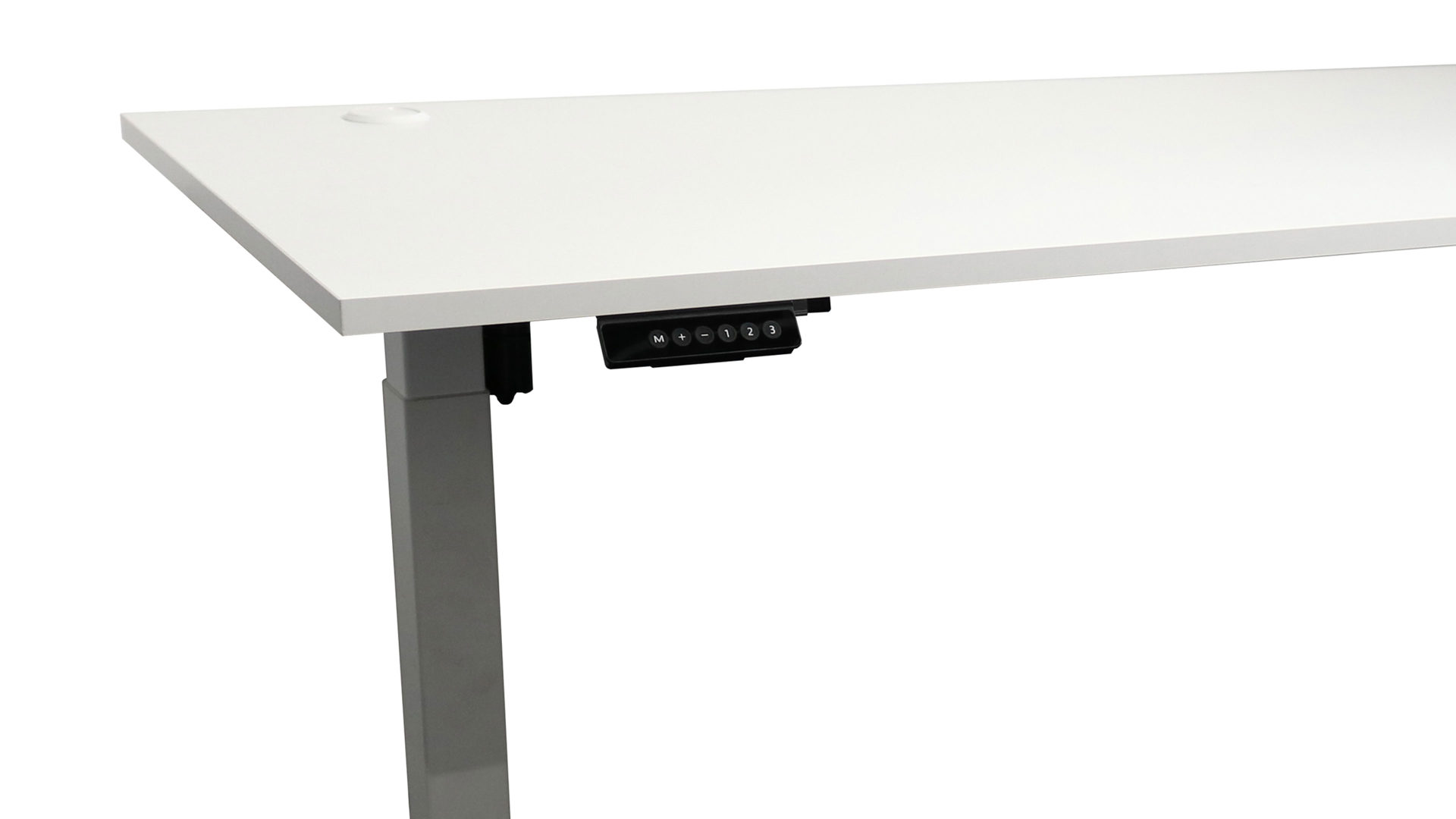 Schreibtisch Bega-consult aus Holz in Weiß Schreibtischprogramm Ben Weiß – höhenverstellbar, ca. 160 x 77 cm