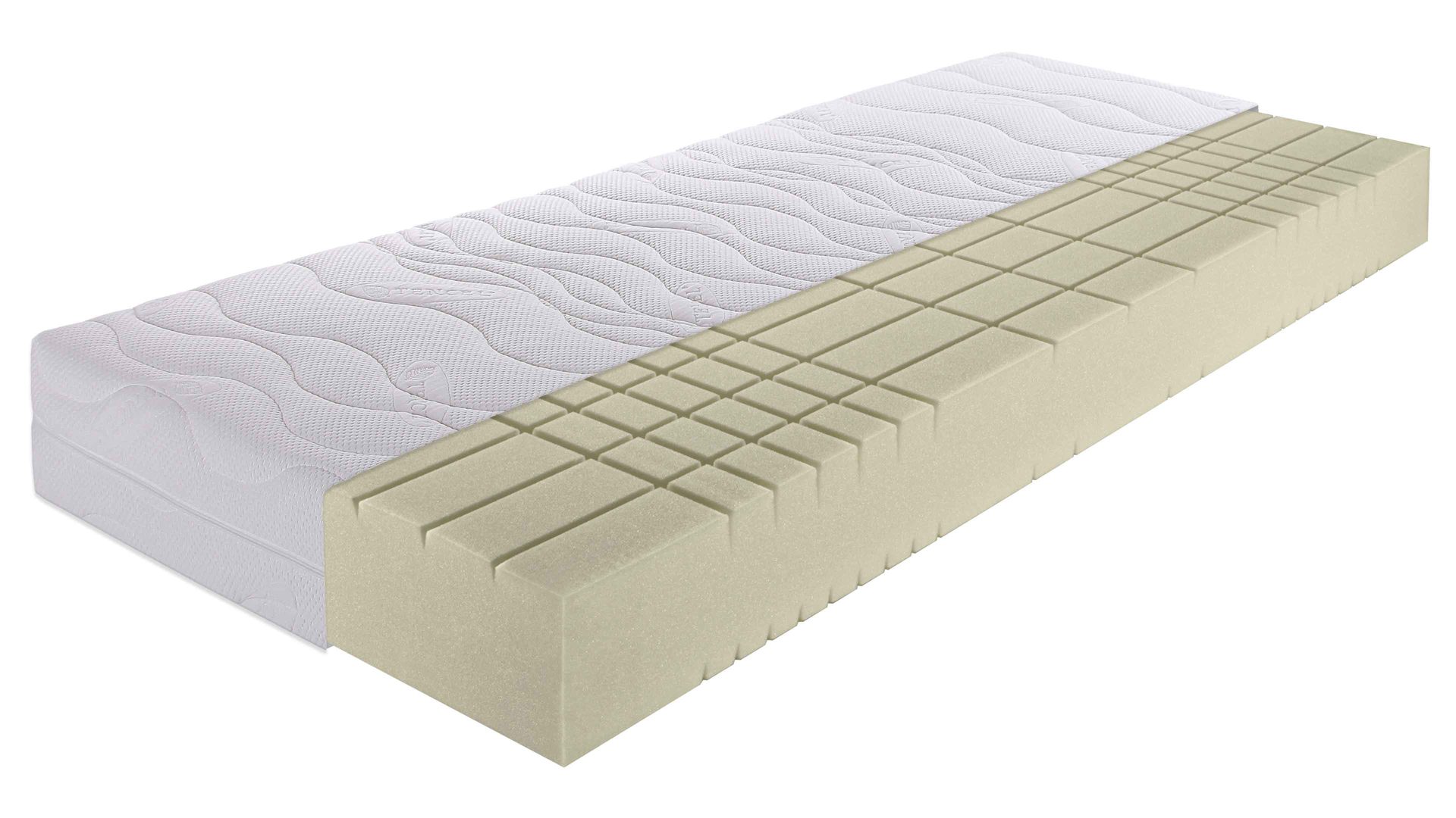 Kaltschaummatratze KAWOO aus Stoff in Weiß KAWOO Kaltschaum-Wendematratze KS 1 Liegefläche ca. 90 x 200 cm