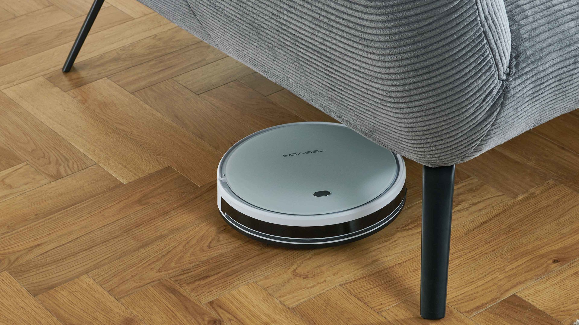 Ecksofa KAWOO aus Stoff in Grau KAWOO Polsterprogramm Dover XC - Ecksofa grauer Cordbezug - Stellfläche ca. 301 x 191 cm