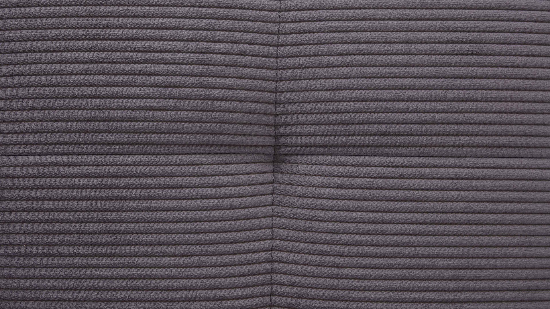 Relaxsessel KAWOO aus Stoff in Grau KAWOO Polsterprogramm Dover Plus - Relaxsessel grauer Breitcord Lincoln & schwarzer Sternfuß