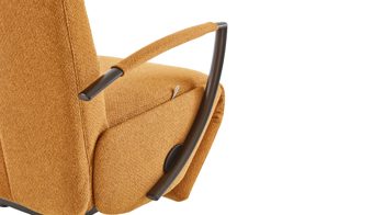 Relaxsessel KAWOO aus Stoff in Gelb KAWOO Polsterprogramm Dover Plus - Relaxsessel senffarbener Bezug Portofino & schwarzer Sternfuß