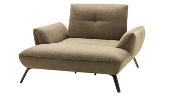 Polstersessel KAWOO aus Stoff in Grün KAWOO Polsterprogramm Dover Plus - Loveseat Stoffkombination Riviera Olive & Amsterdam Khaki