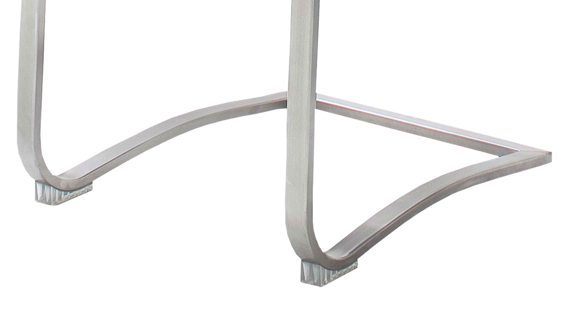 Schwingstuhl Mca furniture aus Stoff in Braun Schwingstuhl Artos braunes Feingewebe & Edelstahl