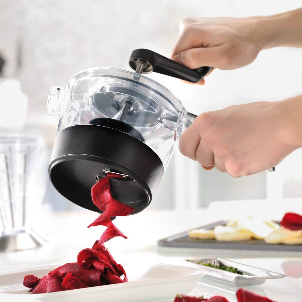 Küchenhelfer Gefu aus Kunststoff in Schwarz Transparent GEFU Spiralschneider SPIRALFIX® hochwertiger Edelstahl & Kunststoff