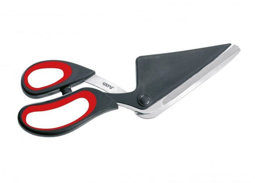 Küchenhelfer Gefu aus Kunststoff in Schwarz Edelstahl Rot GEFU Pezzo Pizzaschere hochwertiger Edelstahl & Kunststoff