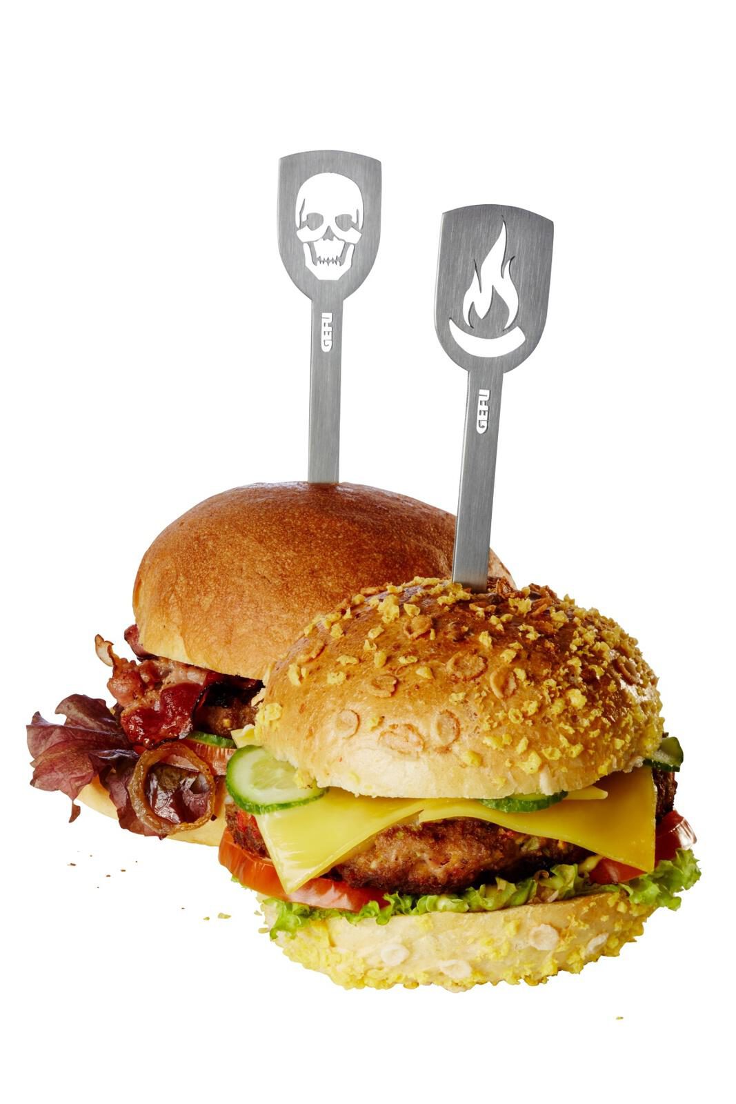 Küchenhelfer Gefu in Edelstahl GEFU Hamburger-Spieße hochwertiger Edelstahl