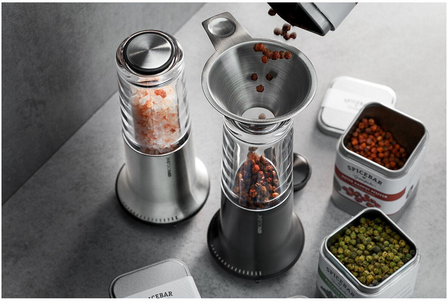 Küchenhelfer Gefu in Edelstahl Silber GEFU Gewürztrichter hochwertiger Edelstahl