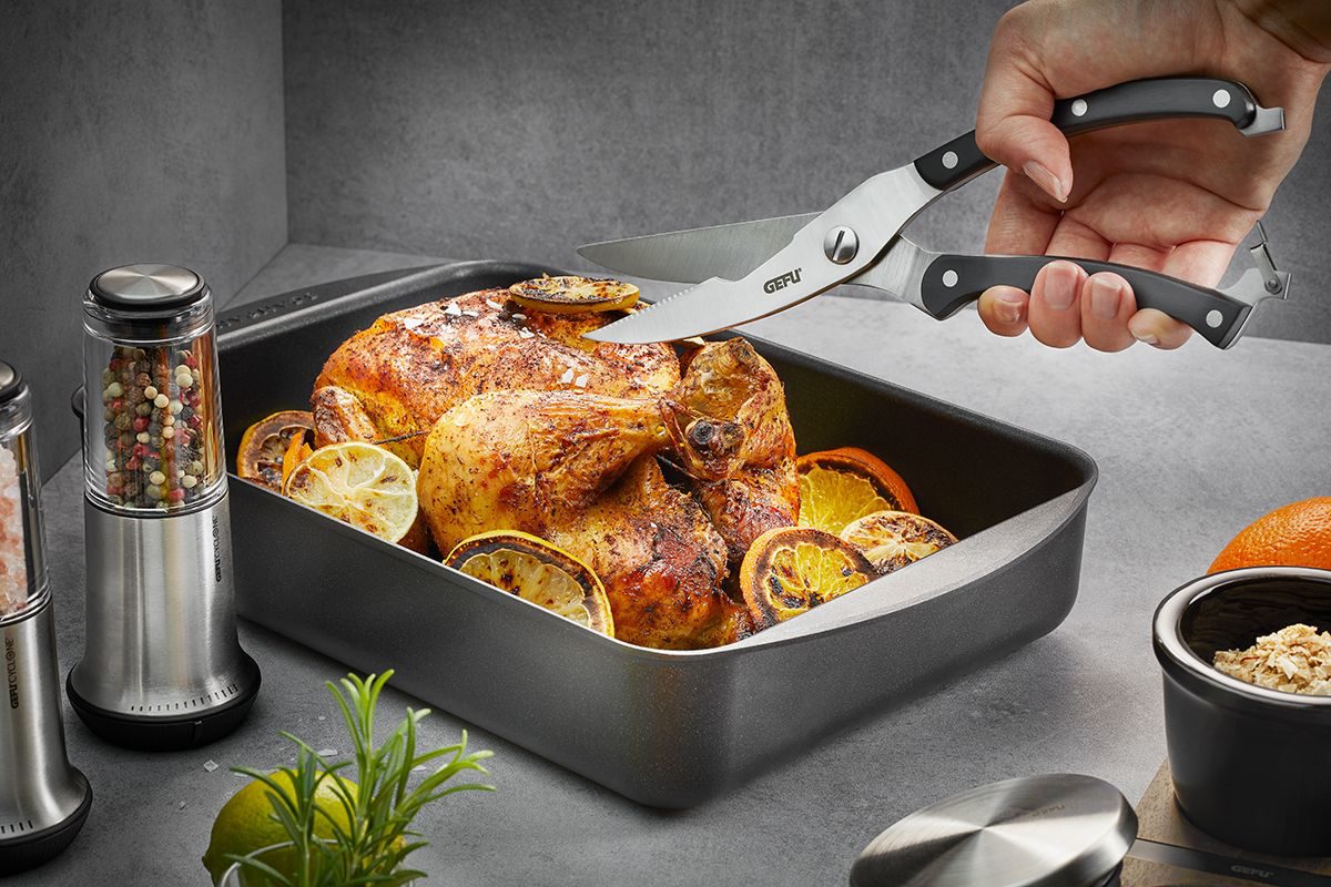 Küchenhelfer Gefu aus Kunststoff in Schwarz Edelstahl GEFU Geflügelschere hochwertiges Edelstahl & Kunststoff