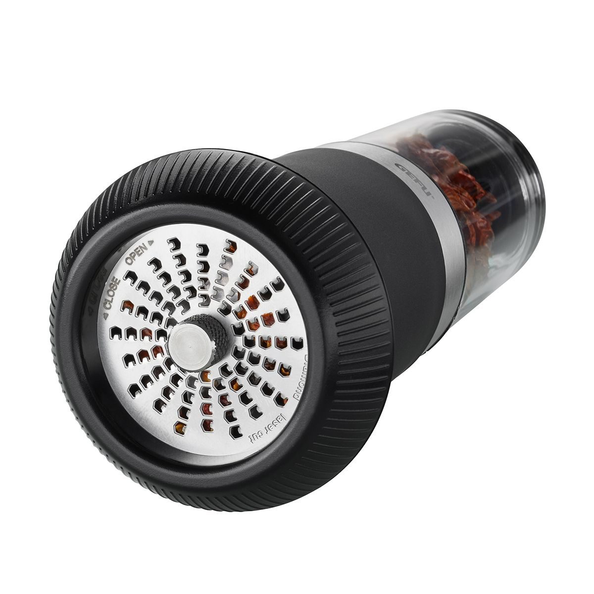 Küchenhelfer Gefu aus Kunststoff in Schwarz Transparent GEFU Chilischneider hochwertiger Klingenstahl