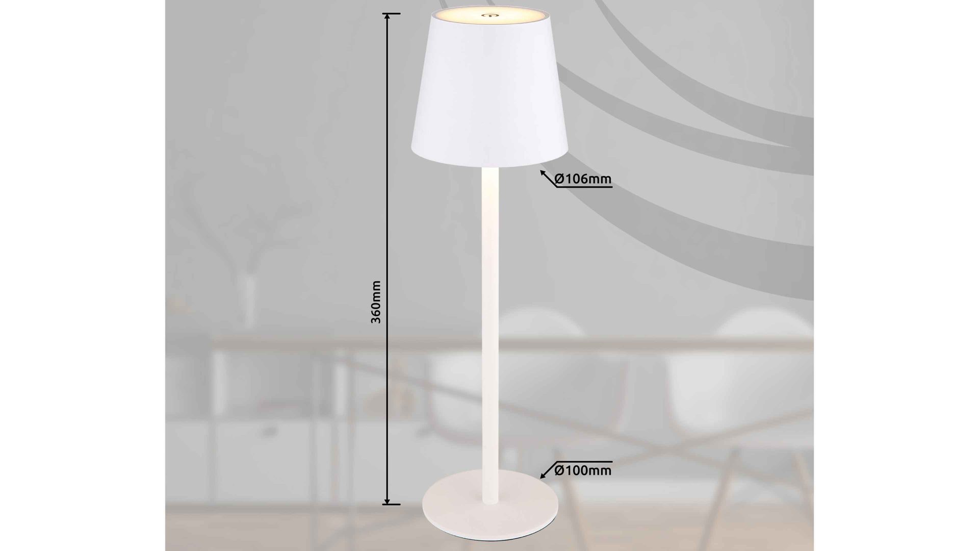 Tischleuchte Globo lighting aus Metall in Weiß GLOBO LED-Tischleuchte Vannie weißes Metall - Höhe ca. 36 cm