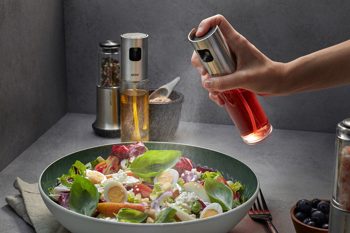 Küchenhelfer Gefu aus Glas Kunststoff in Transparent Edelstahl GEFU Essig- und Öl-Sprüher 2er-Set Glas & hochwertiger Edelstahl