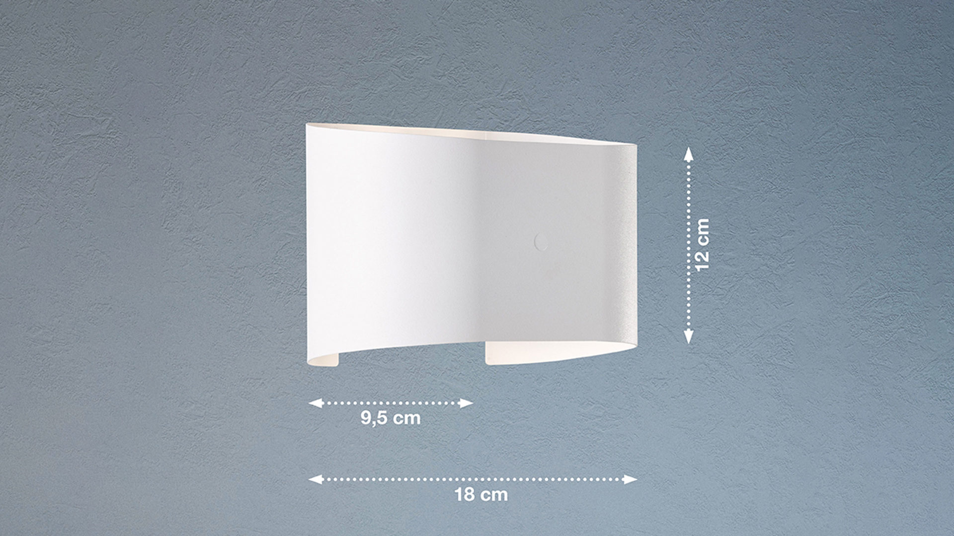 Wandleuchte Fh fischer & honsel aus Metall in Weiß FH Außen-Wandleuchte Wall mattweißes Metall - Breite ca. 18 cm