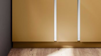 Einbauküche Nolte® küchen aus Holz in Hellbraun nolte® Einbauküche Soft Lack mit privileg Einbaugeräten Caramel & Mattweiß - zweizeilig