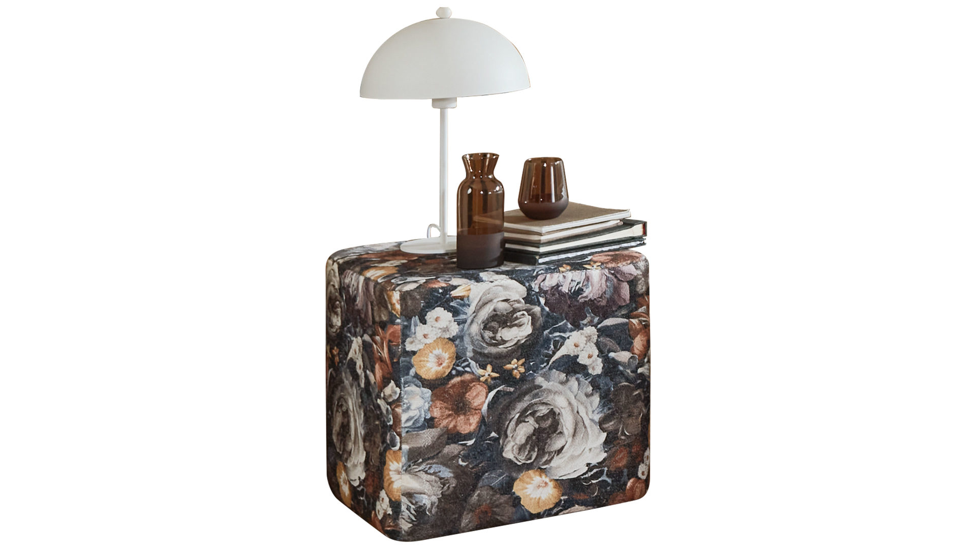 Nachttisch comfortmaster besser sitzen, liegen, leben aus Stoff in Mehrfarbig Comfortmaster OC-PB23104 - Nachtkonsole 39 floraler Stoffbezug Elli pearl - ca. 48 x 48 cm