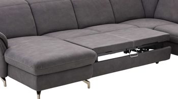 Funktion Steinpol polsteria aus Metall in Dunkelgrau Polstermöbel Serie Senturo System - Schlaffunktion dunkelgraue Mikrofaser Atlantic