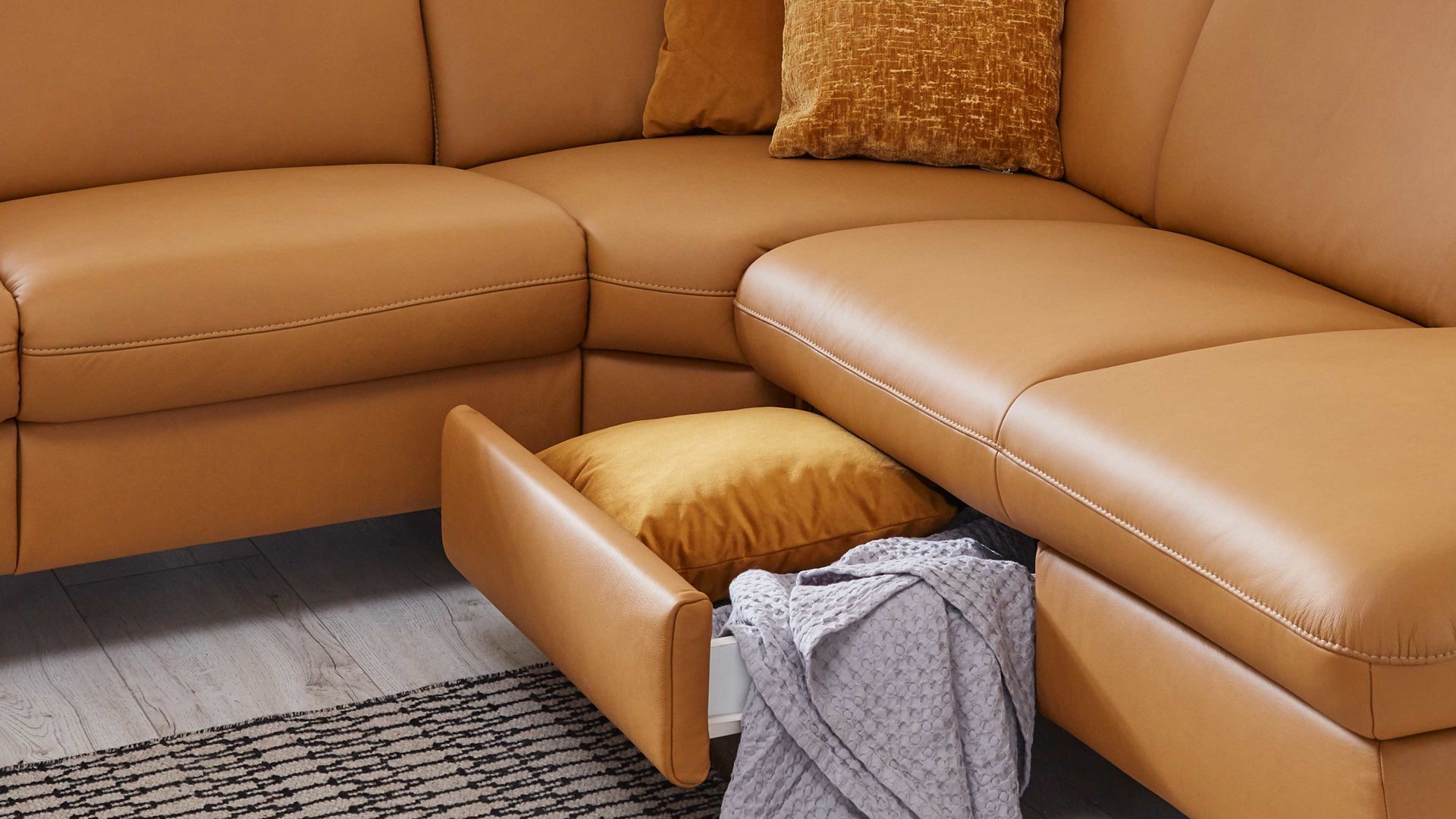 Funktion Steinpol polsteria aus Metall in Transparent Polstermöbel Serie Senturo System - Stauraumschublade für Einsitzer