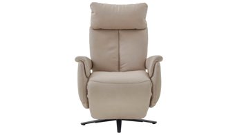 Relaxsessel Steinpol polsteria aus Stoff in Sand Sesselprogramm Relaxa Feeling XC - Relaxsessel M2 sandfarbene Mikrofaser Kevin & schwarzer Sternfuß