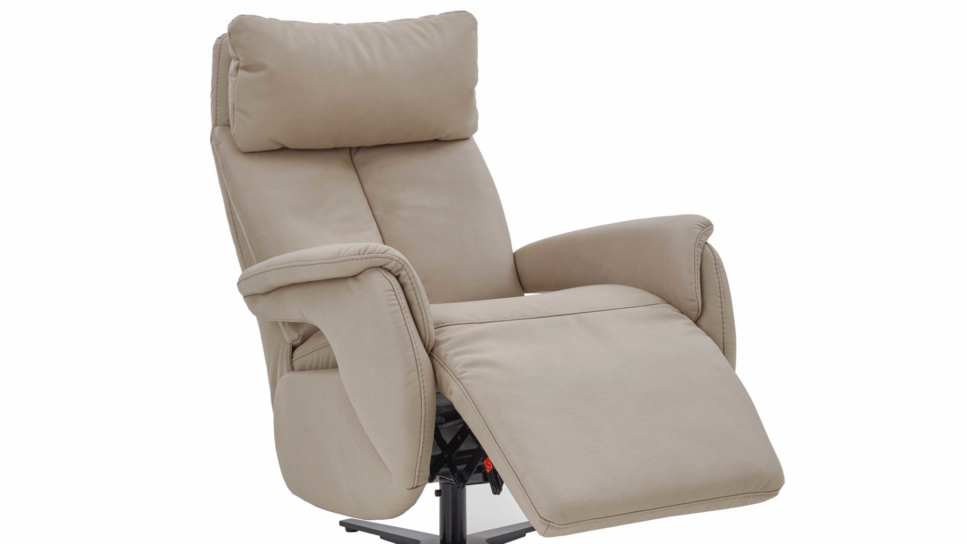 Relaxsessel Steinpol polsteria aus Stoff in Sand Sesselprogramm Relaxa Feeling XC - Relaxsessel M2 sandfarbene Mikrofaser Kevin & schwarzer Sternfuß