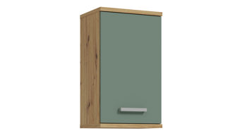 Hängeschrank Forte® aus Holz in Grün Badezimmerprogramm Veris - Hängeschrank Salbei Grün & Artisan Eiche – ca. 40 x 69 cm