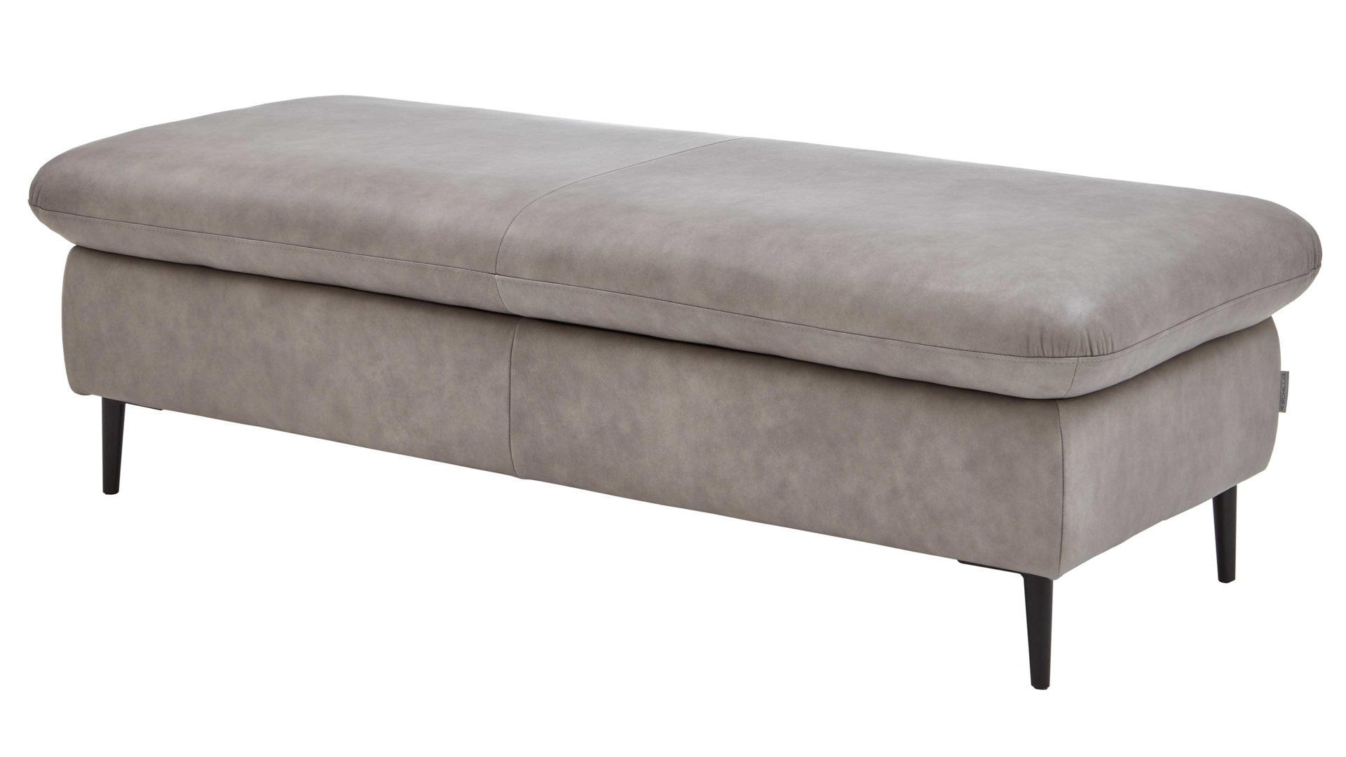 Polsterhocker W.schillig i. i. aus Leder in Hellgrau W.SCHILLIG Polsterserie Select Venus plus - Hocker hellgraues Leder Z69-22 - Breite ca. 120 cm