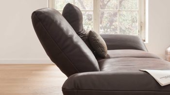 Zweisitzer Koinor aus Leder in Dunkelbraun KOINOR Zweisitzer Ledersofa Harriet schokofarbenes Leder India & Wildeiche – Länge ca. 206 cm