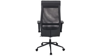 Bürostuhl Duo collection aus Kunstleder in Schwarz Schreibtischstuhl Auerberg schwarzer Bezug & schwarzes Drehkreuz