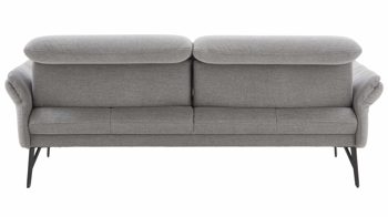 2,5-Sitzer Himolla aus Stoff in Grau himolla Polsterprogramm 1385-Promotion - 2,5-Sitzer gletscherfarbener Bezug Q2 Fashion & anthrazitfarbene Metallfüße - Länge ca. 183 cm