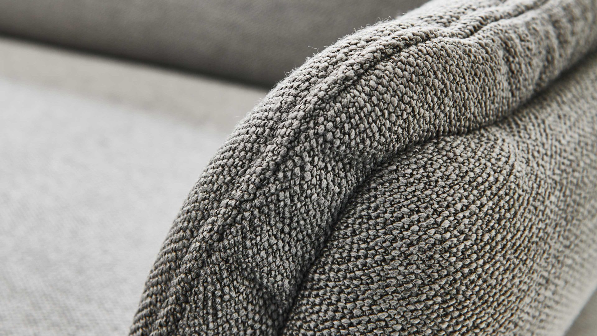 Dreisitzer Himolla aus Stoff in Grau himolla Polsterprogramm 1385-Promotion - Dreisitzer gletscherfarbener Bezug Q2 Fashion & anthrazitfarbene Metallfüße - Länge ca. 213 cm