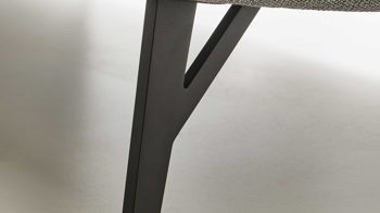 2,5-Sitzer Himolla aus Stoff in Grau himolla Polsterprogramm 1385-Promotion - 2,5-Sitzer mit motorischen Funktionen gletscherfarbener Bezug Q2 Fashion & anthrazitfarbene Metallfüße - Länge ca. 183 cm