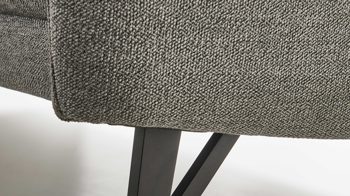 2,5-Sitzer Himolla aus Stoff in Grau himolla Polsterprogramm 1385-Promotion - 2,5-Sitzer mit motorischen Funktionen gletscherfarbener Bezug Q2 Fashion & anthrazitfarbene Metallfüße - Länge ca. 183 cm