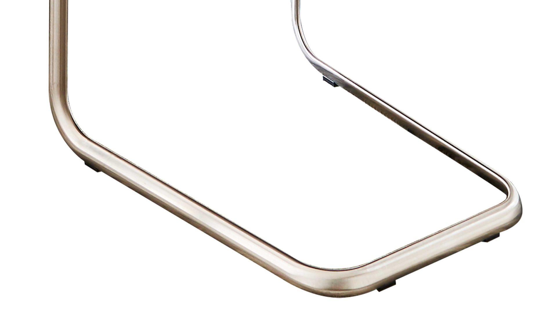 Schwingstuhl Venjakob aus Stoff in Grau VENJAKOB Schwingstuhl Lilli Plus bzw. Freischwinger steinfarbener Bezug Melange PS & edelstahlfarbenes Gestell