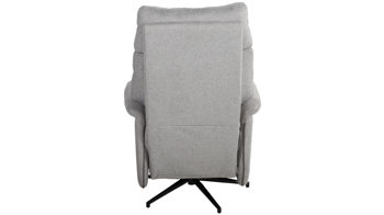 Relaxsessel Duo collection aus Stoff in Grau Relaxsessel Peralta grauer Webstoff Bergamo & schwarzes Drehkreuz