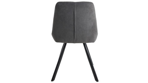 Vierfußstuhl Duo collection aus Stoff in Grau Polsterstuhl Elli grauer Cordbezug & schwarzes Gestell