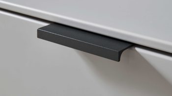 Lowboard Wöstmann markenmöbel aus Holz in Grau WÖSTMANN Wohnprogramm WM 2380 - Lowboard samtgrauer Mattlack - eine Schubladen, Breite ca. 182 cm