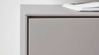 Lowboard Wöstmann markenmöbel aus Holz in Grau WÖSTMANN Wohnprogramm WM 2380 - Lowboard samtgrauer Mattlack - eine Schublade, Breite ca. 182 cm