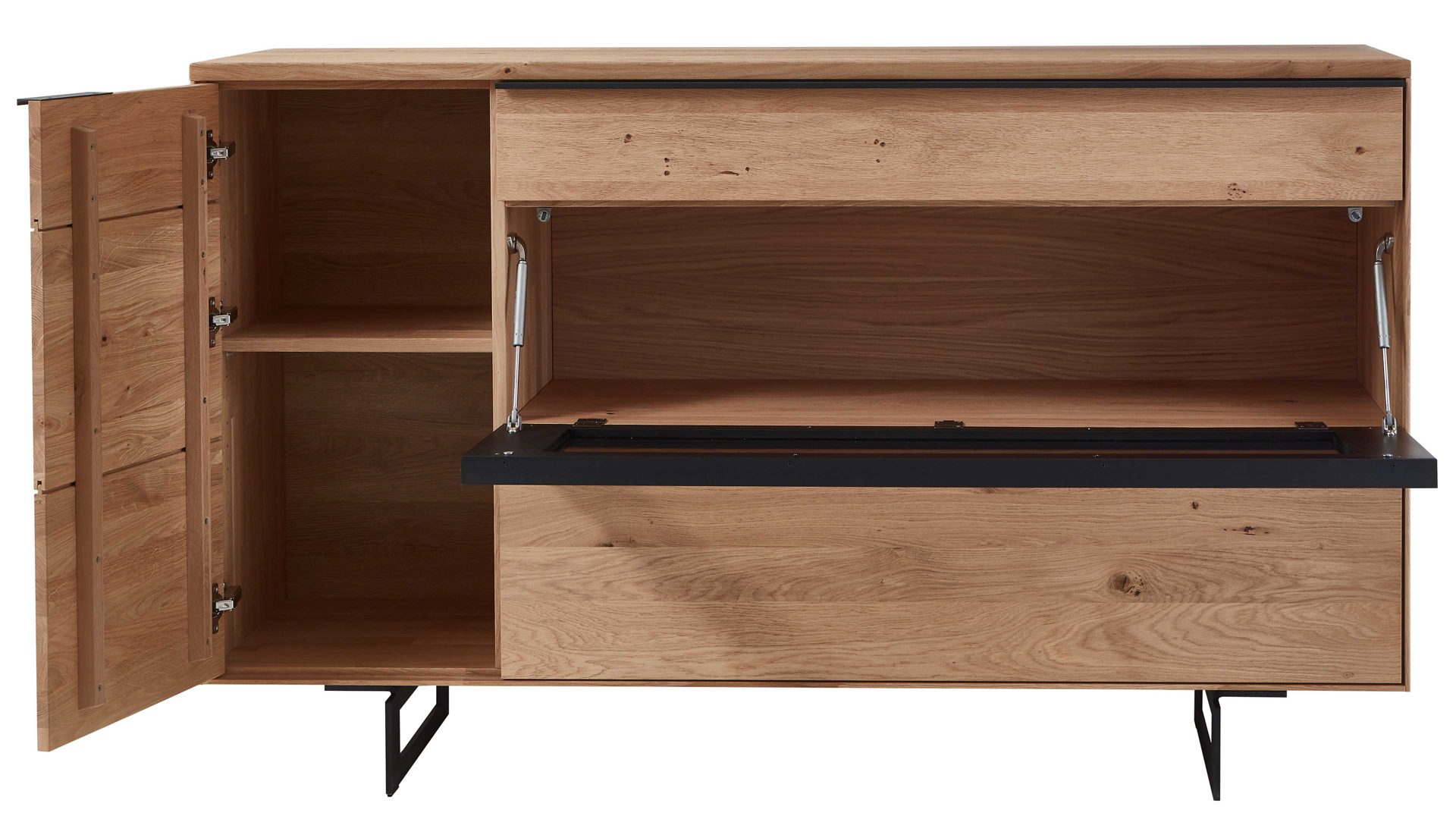 Sideboard Wöstmann markenmöbel aus Holz in Holzfarben WÖSTMANN Wohnprogramm WM 1910 - Sideboard Wildeiche - zwei Türen, zwei Schubladen, Breite ca. 162 cm