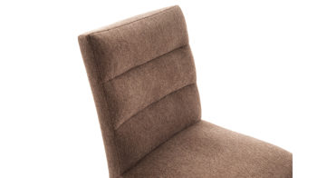 Schwingstuhl Mca direkt aus Stoff in Orange Polsterstuhl-Serie Tenna - Schwingstuhl orangbrauner Bezug Degas 2511 & Schwarz