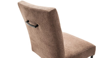 Schwingstuhl Mca direkt aus Stoff in Orange Polsterstuhl-Serie Tenna - Schwingstuhl orangbrauner Bezug Degas 2511 & Schwarz