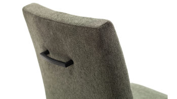 Schwingstuhl Mca direkt aus Stoff in Oliv Polsterstuhl-Serie Tenna - Schwingstuhl olivgrüner Bezug Degas 2513 & Schwarz