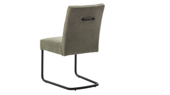 Schwingstuhl Mca direkt aus Stoff in Oliv Polsterstuhl-Serie Tenna - Schwingstuhl olivgrüner Bezug Degas 2513 & Schwarz