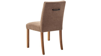 Schwingstuhl Mca direkt aus Stoff in Orange Polsterstuhl-Serie Tenna - Polsterstuhl orangbrauner Bezug Degas 2511 & Wildeiche