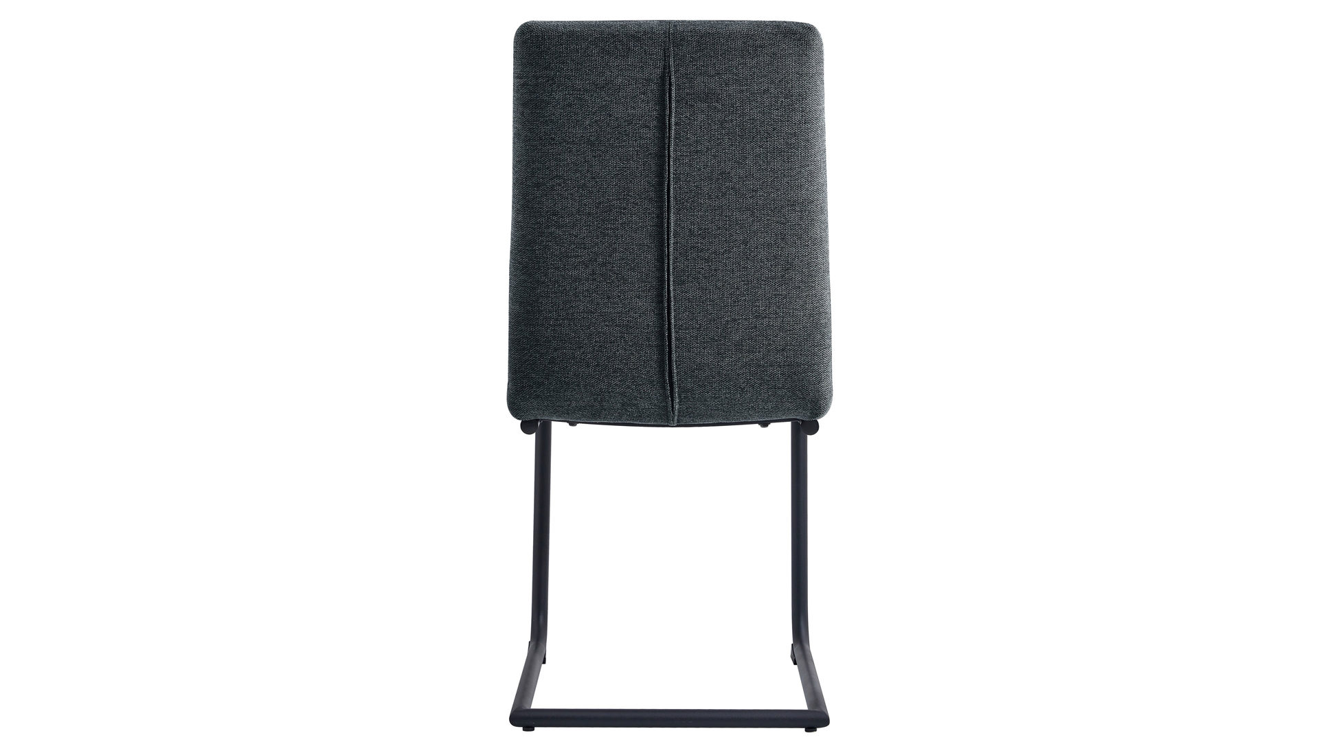 Schwingstuhl Duo collection aus Stoff in Anthrazit Schwingstuhl Emmy anthrazitfarbener Webstoff Padua & schwarzes Gestell