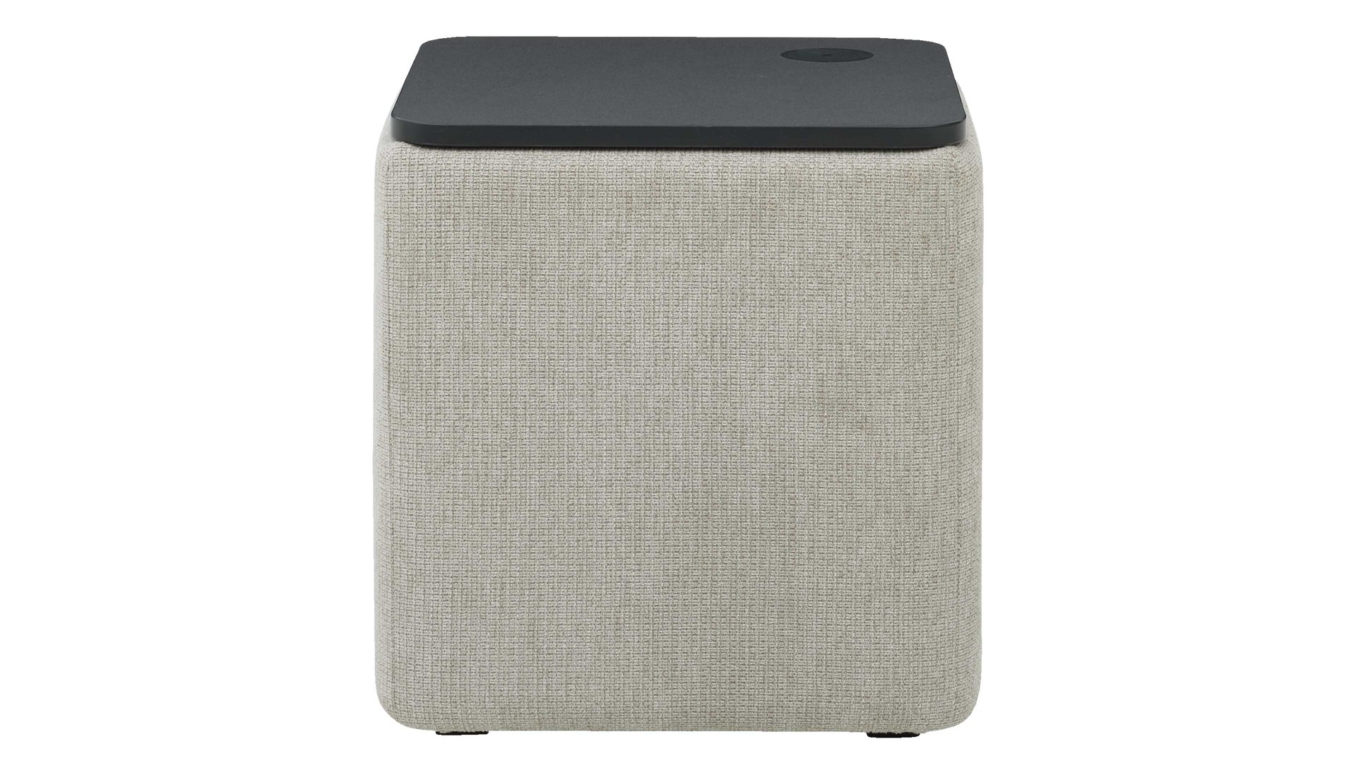 Nachttisch Interliving aus Stoff in Beige Interliving Boxspringbett Serie 1418 - Nachtkonsole 85138 naturfarbener Webstoff Famosa