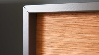 Wandregal Interliving aus Holz in Holzfarben Interliving Wohnzimmer Serie 2030 - Wandboard Wolfram Grey & Spaltholz - ca. 48 x 38 cm