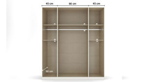 Kleiderschrank Rauch aus Holz in Weiß rauch BLUE Drehtürenschrank Ticao Alpinweiß - Breite ca. 181 cm